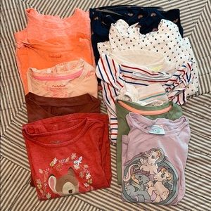 12 SHIRTS- Little Girls Size 6